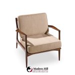 kofod larsen for selig mid century danish lounge chairs - pair