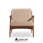 kofod larsen for selig mid century danish lounge chairs - pair