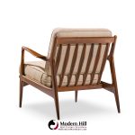 kofod larsen for selig mid century danish lounge chairs - pair