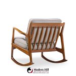 Kofod Larsen for Selig Mid Century Danish Walnut Rocking Lounge Chair