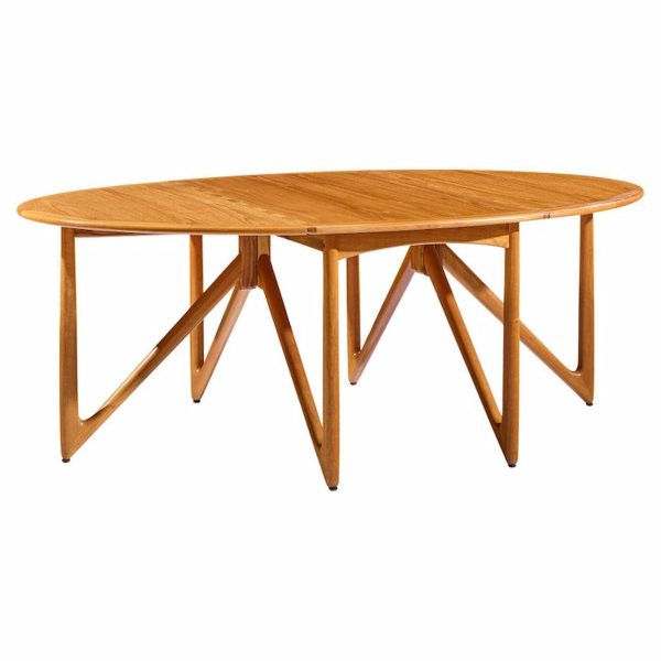 Kurt Østervig for Jason Furniture Mid Century Danish Teak Drop Leaf Dining Table