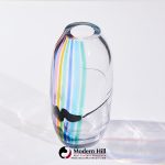 Livio Seguso for Seguso Av Oggetti Italian Murano Glass Rainbow Vase