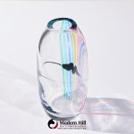 Livio Seguso for Seguso Av Oggetti Italian Murano Glass Rainbow Vase