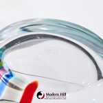 Livio Seguso for Seguso Av Oggetti Italian Murano Glass Rainbow Vase