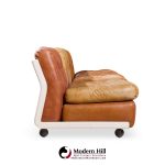 Mario Bellini for B&b Italia Amanta Mid Century Leather and Fiberglass Sectional Sofa