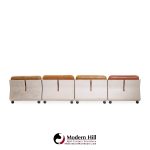 Mario Bellini for B&b Italia Amanta Mid Century Leather and Fiberglass Sectional Sofa