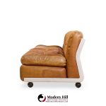 Mario Bellini for B&b Italia Amanta Mid Century Leather and Fiberglass Sectional Sofa