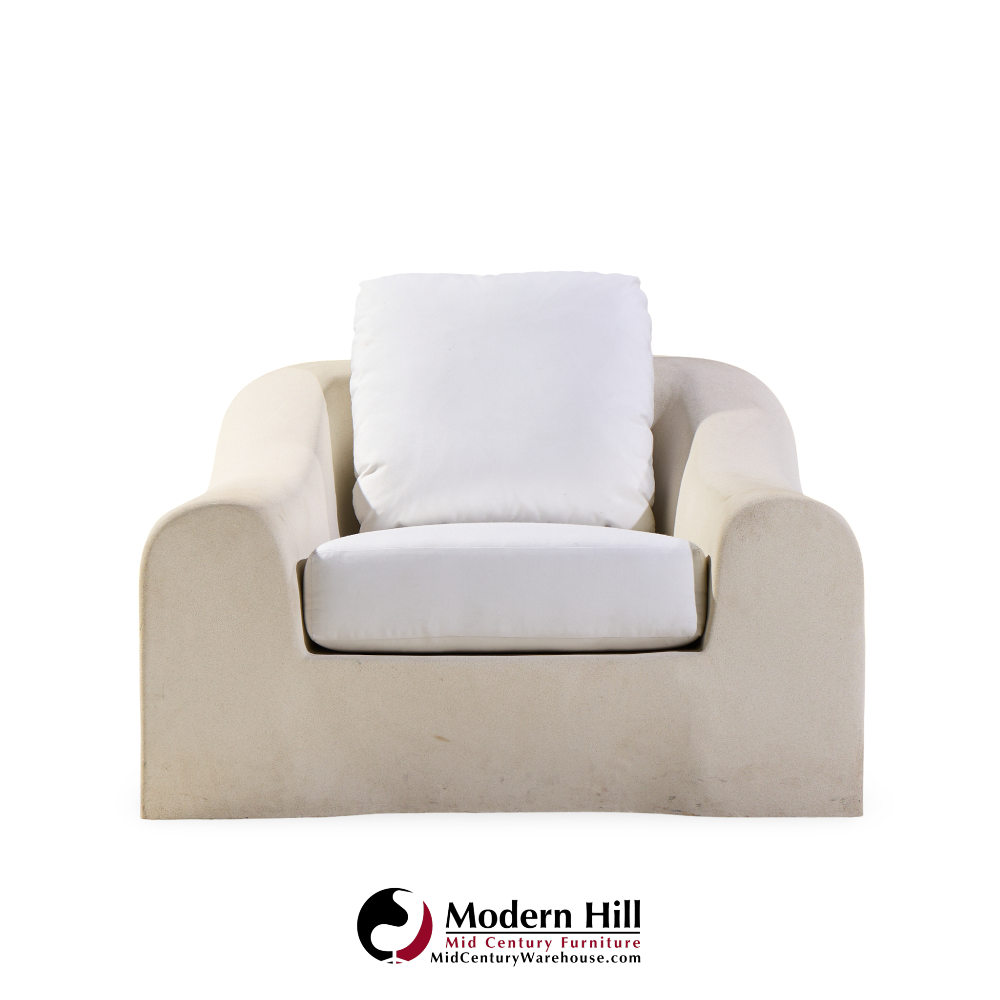 michael taylor jennifer mid century stone fiberglass lounge chair