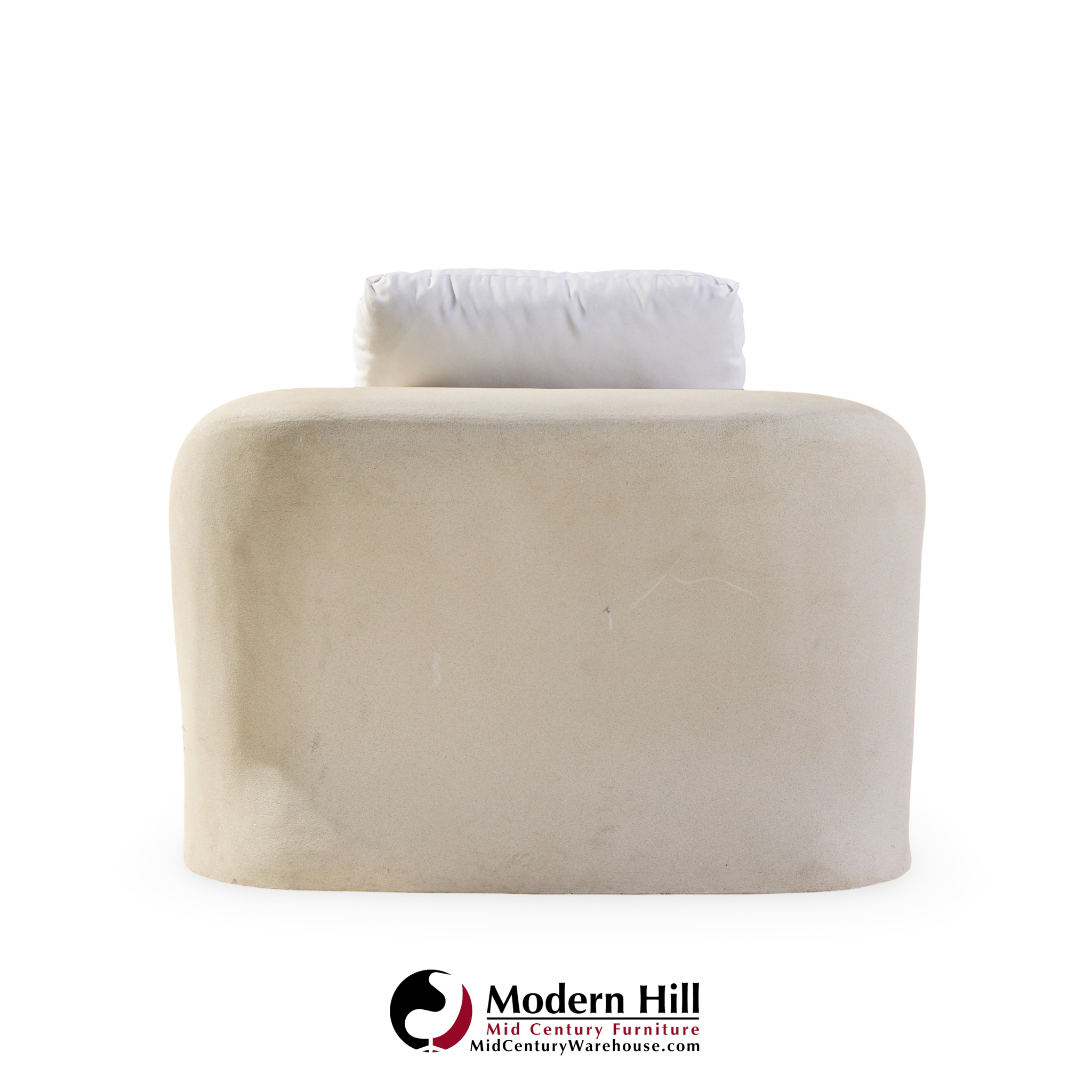 michael taylor jennifer mid century stone fiberglass lounge chair