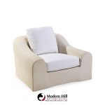 michael taylor jennifer mid century stone fiberglass lounge chair