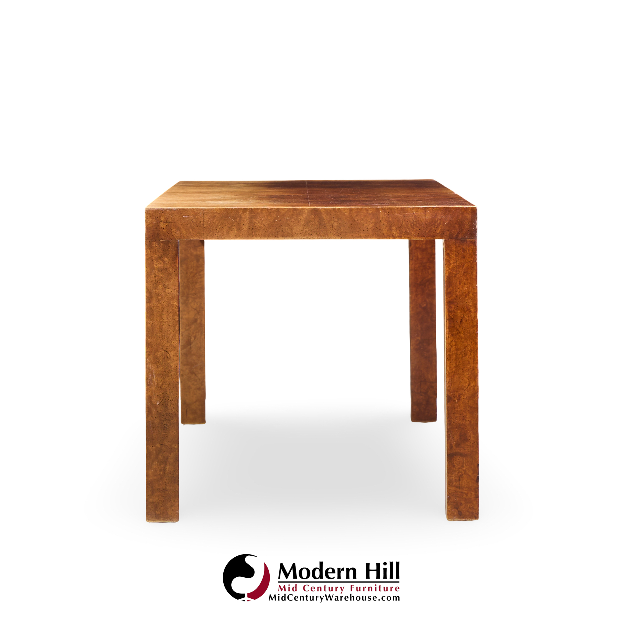 milo baughman for directional mid century burlwood parsons coffee table