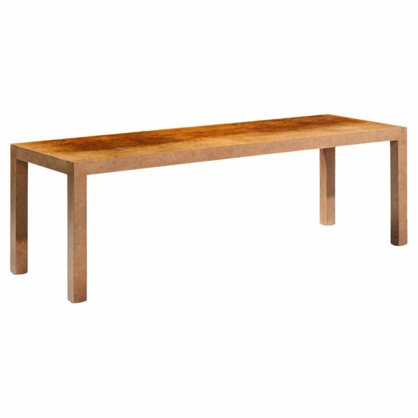 Milo Baughman for Directional Mid Century Burlwood Parsons Coffee Table