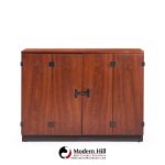 Milo Baughman for Directional Mid Century Walnut Bar Console Credenza