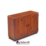 Milo Baughman for Directional Mid Century Walnut Bar Console Credenza