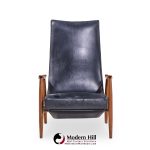 Milo Baughman for James Mid Century Walnut Recliner Lounge Chair