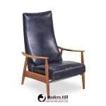 Milo Baughman for James Mid Century Walnut Recliner Lounge Chair