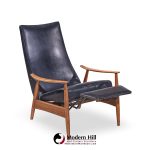 Milo Baughman for James Mid Century Walnut Recliner Lounge Chair