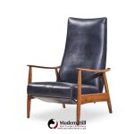 Milo Baughman for James Mid Century Walnut Recliner Lounge Chair