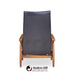 Milo Baughman for James Mid Century Walnut Recliner Lounge Chair
