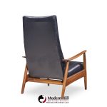 Milo Baughman for James Mid Century Walnut Recliner Lounge Chair