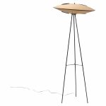 Mitchell Bobrick for Controlight Mid Century Enameled Steel and Fiberglass Floor Lamp