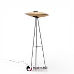 Mitchell Bobrick for Controlight Mid Century Enameled Steel and Fiberglass Floor Lamp