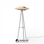 Mitchell Bobrick for Controlight Mid Century Enameled Steel and Fiberglass Floor Lamp