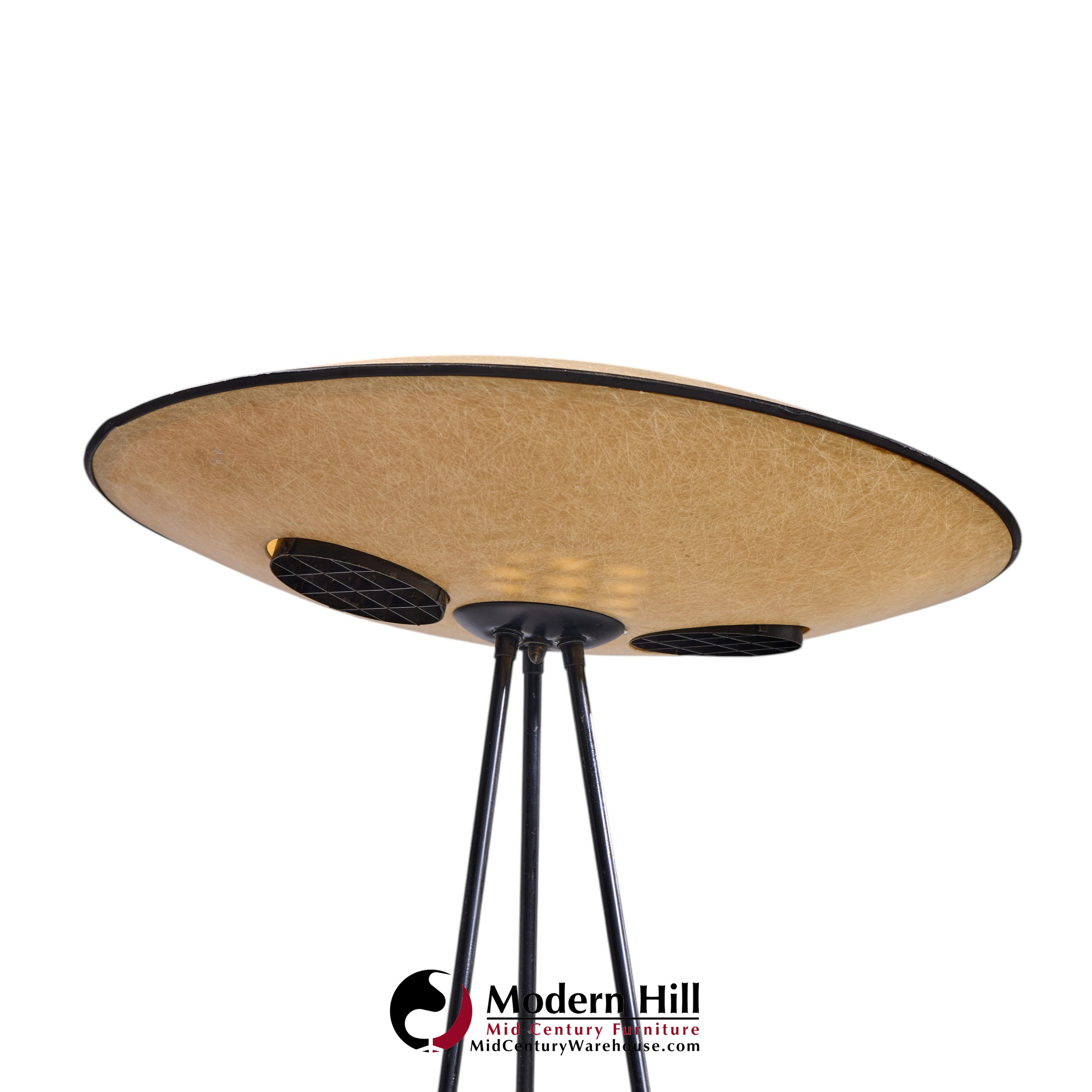 Mitchell Bobrick for Controlight Mid Century Enameled Steel and Fiberglass Floor Lamp