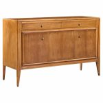 Mount Airy Facade Walnut Mid Century and Brass Credenza
