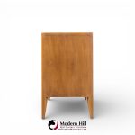 Mount Airy Facade Mid Century Walnut and Brass Credenza and Hutch