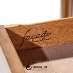 Mount Airy Facade Mid Century Walnut and Brass Credenza and Hutch