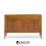 Mount Airy Facade Walnut Mid Century and Brass Credenza