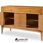 Mount Airy Facade Walnut Mid Century and Brass Credenza