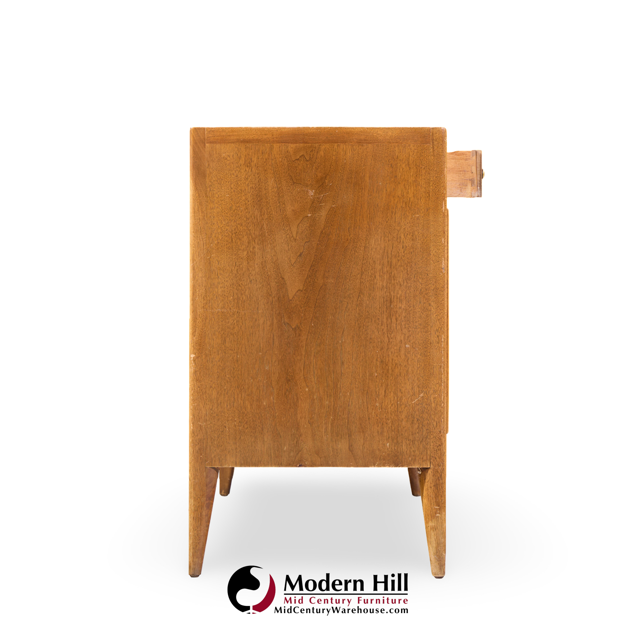 Mount Airy Facade Walnut Mid Century and Brass Credenza