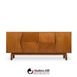 Mount Airy Style Mid Century Walnut Harlequin Credenza