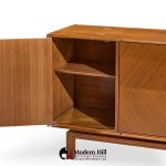 Mount Airy Style Mid Century Walnut Harlequin Credenza