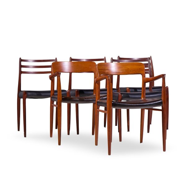 Niels Moller Models 75 and 78 Danish Teak Dining Chairs - Set of 6