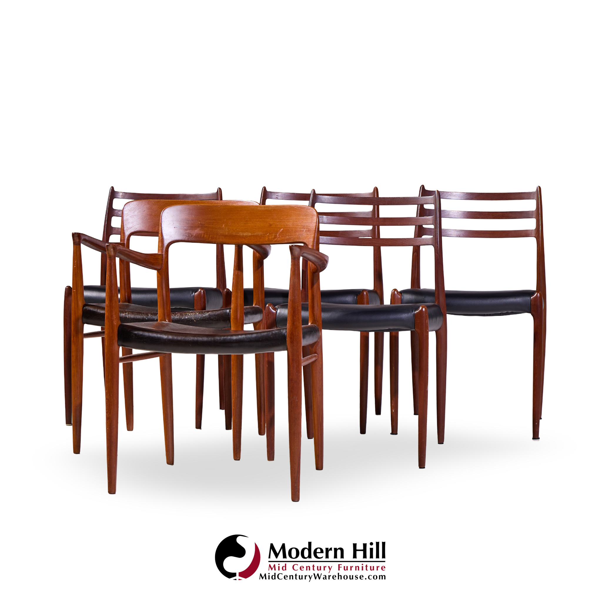 Niels Moller Models 75 and 78 Danish Teak Dining Chairs - Set of 6