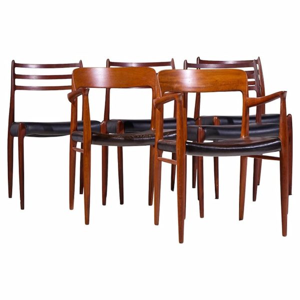 Niels Moller Models 75 and 78 Danish Teak Dining Chairs - Set of 6
