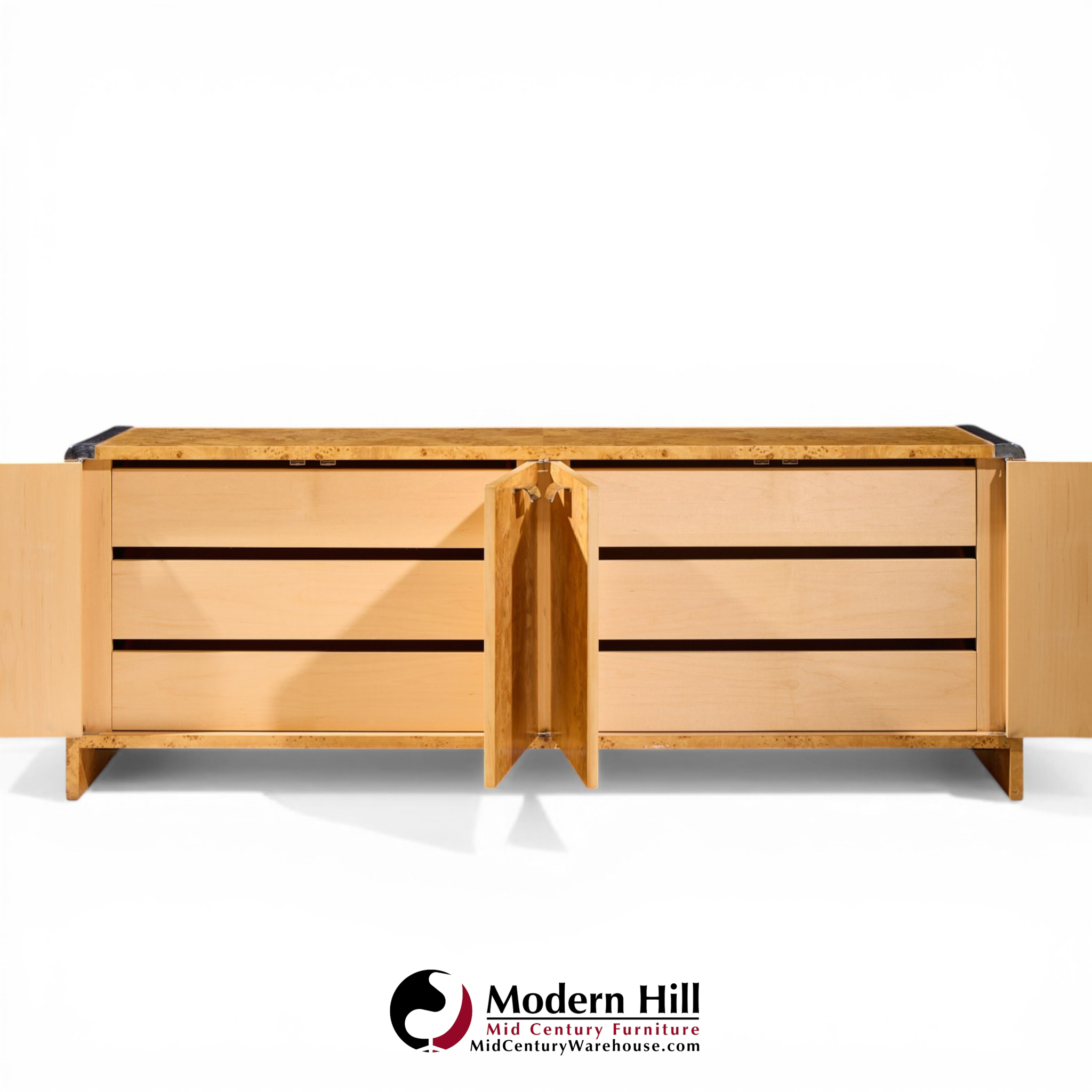 Pace Mid Century Burlwood Credenza