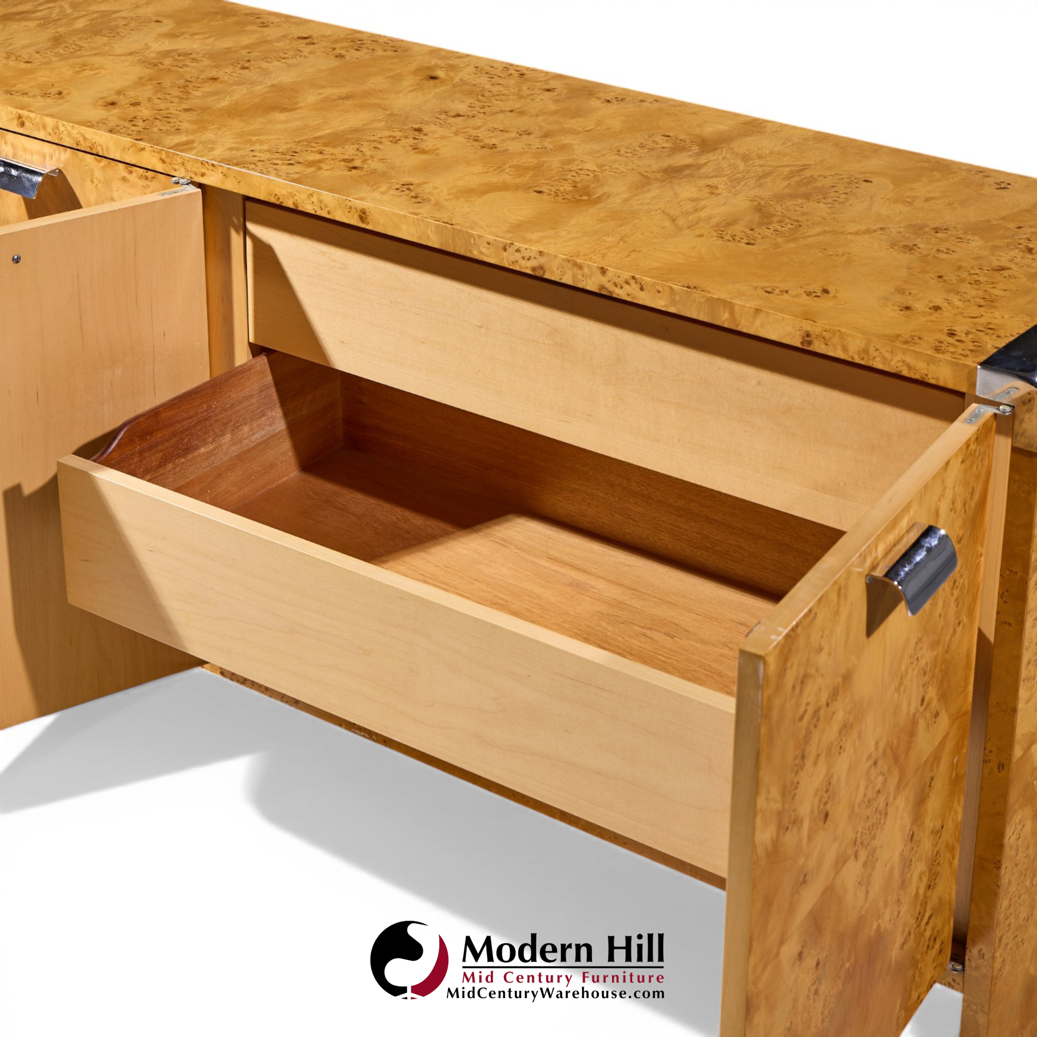 Pace Mid Century Burlwood Credenza