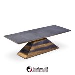 Paul Evans Mid Century Welded Enameled Steel, Gold Leaf and Slate Coffee Table | Mid Century Modern Furniture - Mid Century Furniture Chicago Paul Evans Mid Century Welded Enameled Steel, Gold Leaf and Slate Coffee Table