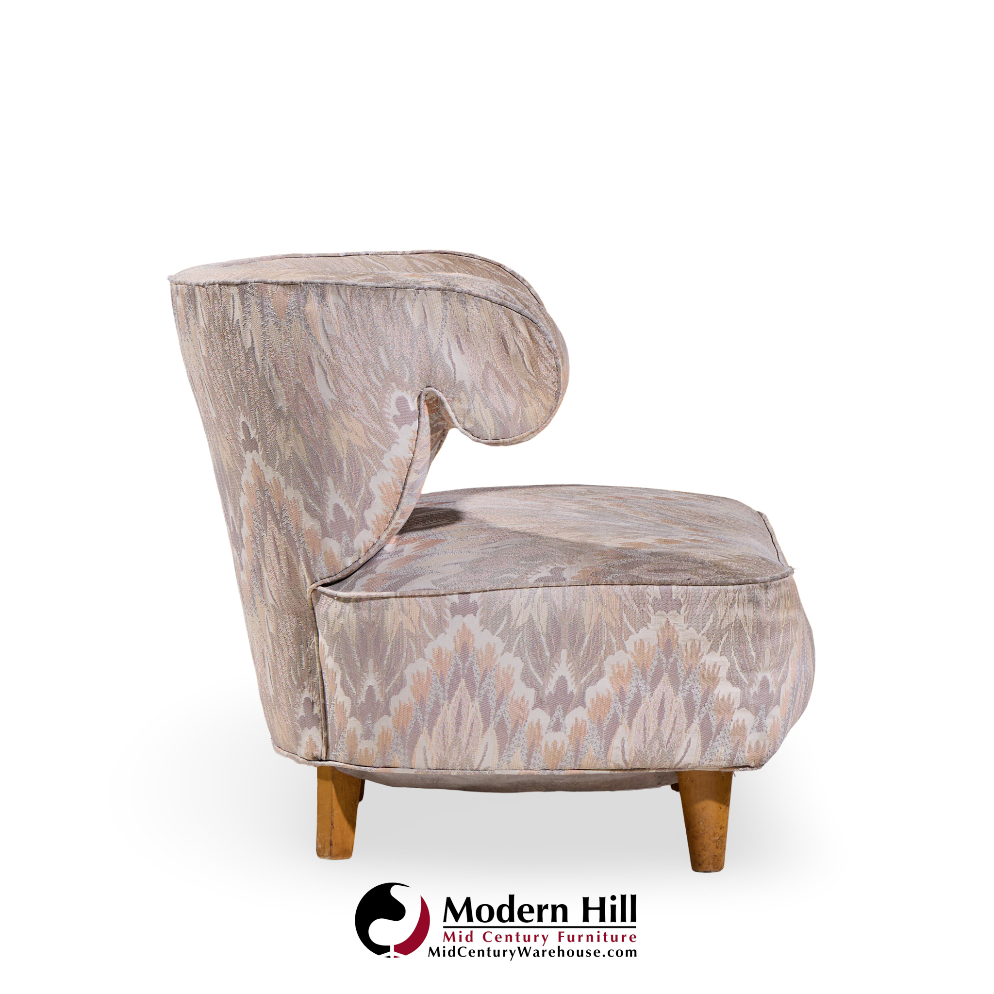 Paul Laszlo Mid Century Scroll Lounge Chairs - Pair