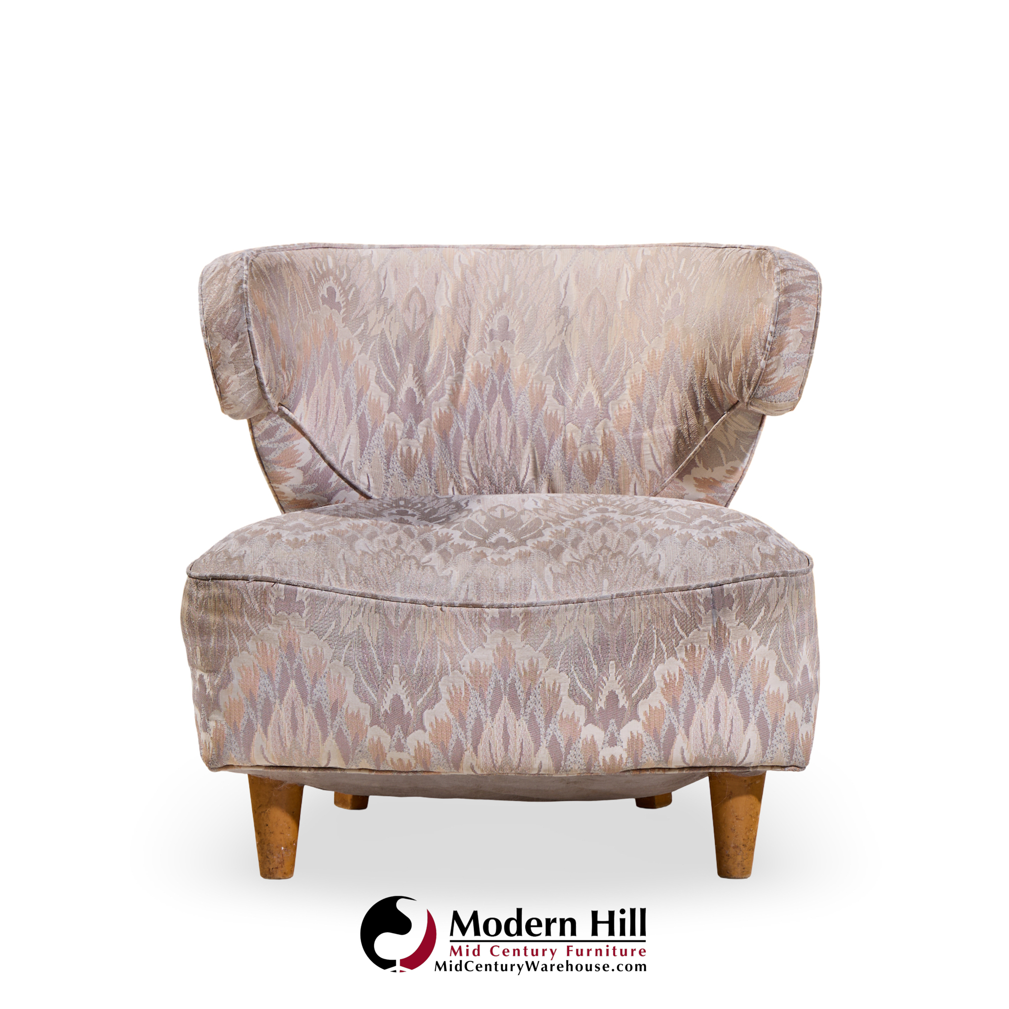 Paul Laszlo Mid Century Scroll Lounge Chairs - Pair