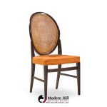 paul mccobb for calvin furniture mid century double cane and mahogany dining chairs - set of 6