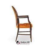paul mccobb for calvin furniture mid century double cane and mahogany dining chairs - set of 6