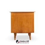 Paul Mccobb for Winchendon Mid Century Maple Double Pedestal Desk with T Pulls