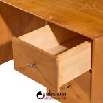 Paul Mccobb for Winchendon Mid Century Maple Double Pedestal Desk with T Pulls