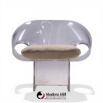 Robert Van Horn Mid Century Lucite Ribbon Chair