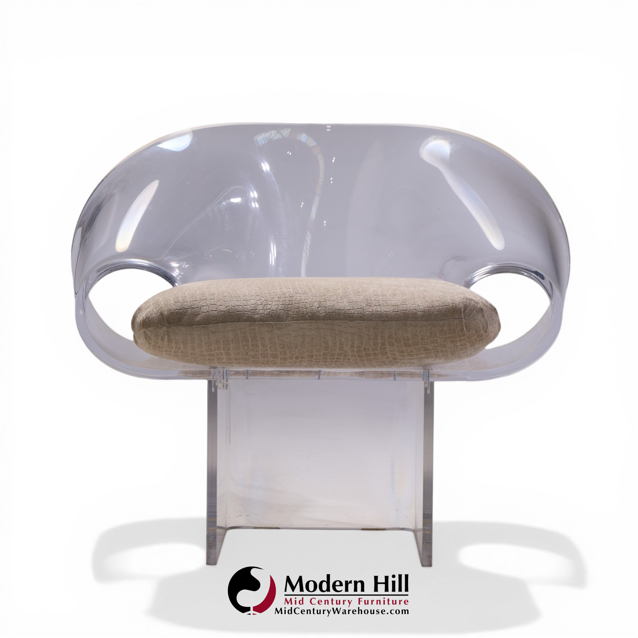 Robert Van Horn Mid Century Lucite Ribbon Chair